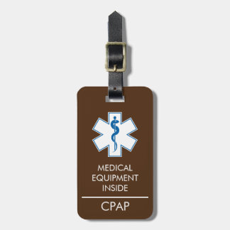 Bagagem CPAP ou Carregar de Alerta Médico na Etiqueta de B