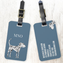 Bagagem Diversão da etiqueta de monograma do cão Dalmacian