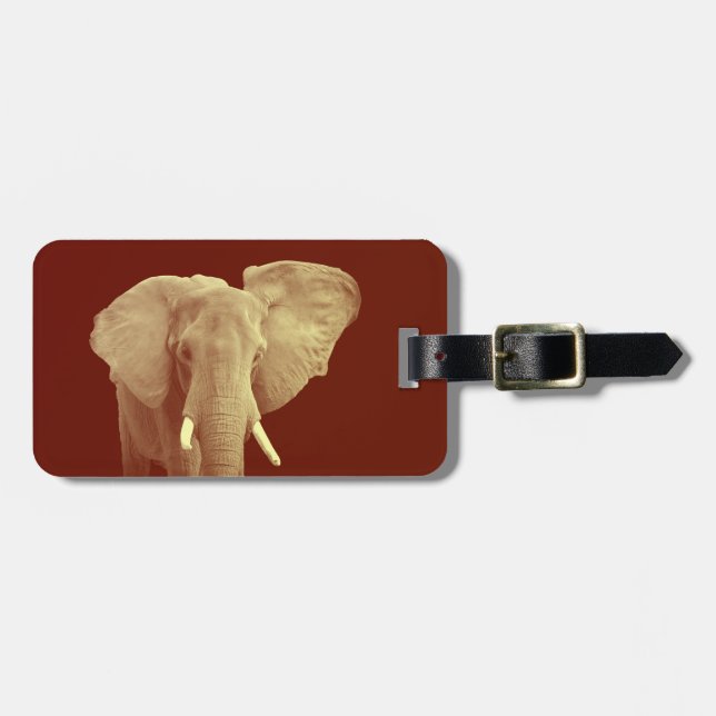 Bagagem Elefante Africano - Etiqueta de Endereços (Frente Horizontal)