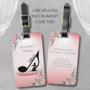 Bagagem Elegante Etiqueta para Estojo de Instrumento Viola