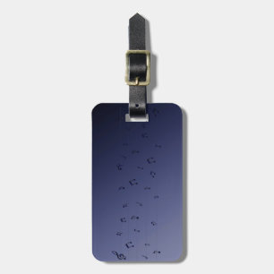 Bagagem Etiqueta Bagagens de Notas Musicais Góticas