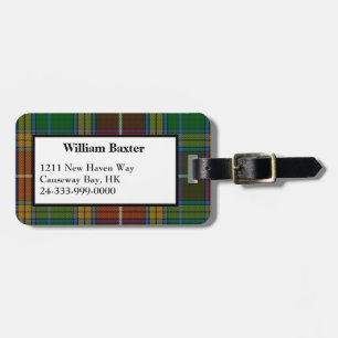 Bagagem Etiqueta Colorida de Xadrez de Tartan