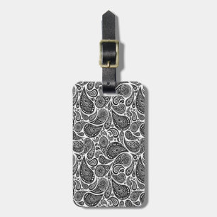 Bagagem Etiqueta de bagagem/Paisley preto e branco