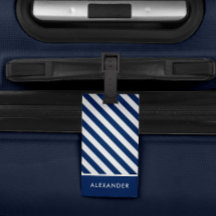 Etiqueta de faixa branca azul-marítima personaliza