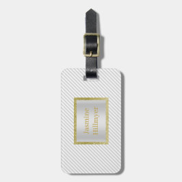 BAGAGEM ETIQUETA DE LUGAGEM PERSONALIZADA DE STRIPE DOURAD