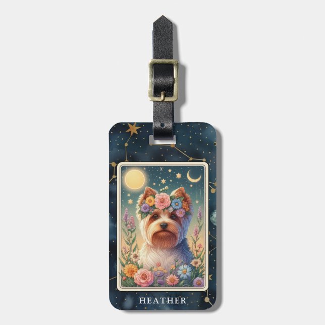 Bagagem Etiqueta de Terrier LuBags Yorkshire (Frente Vertical)