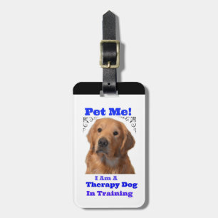 Bagagem Etiqueta de treino para cães em terapêutica