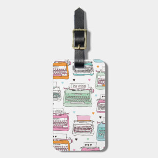 Bagagem Etiqueta de viagem da máquina de escrever Vintage