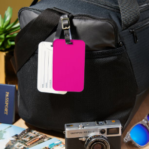 Bagagem Etiqueta de Viagem rosa-quente vibrante com estilo