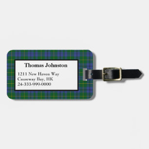 Bagagem Etiqueta de Xadrez de Johnston Tartan