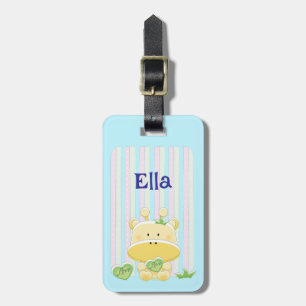 Bagagem Etiqueta personalizável de desenho animado Giraffe