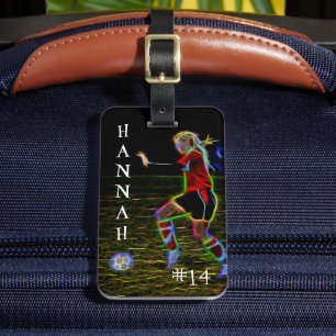 Bagagem Gráfico de Futebol, Hannah, Etiqueta de Saco