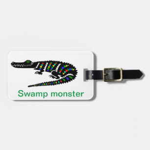 Bagagem Legal mão desenhada - CROCODILO - Etiqueta de baga