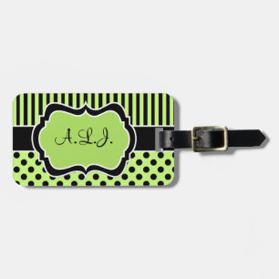 Bagagem Limão, Preto, Pontos de Polk Brancos, Etiqueta de 