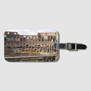 Bagagem Pasta de Destino Colosseum Roma. Etiqueta de Bagag