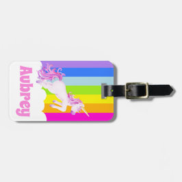 Bagagem Unicorn gallop cor-de-rosa nome de etiqueta de cri
