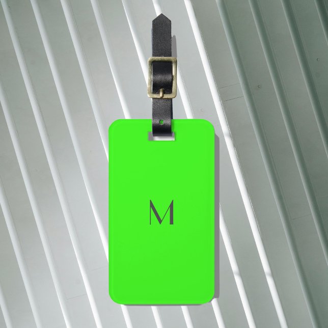 Bagagem verde fluorescente - acrescentar etiqueta de bagag (Criador carregado)