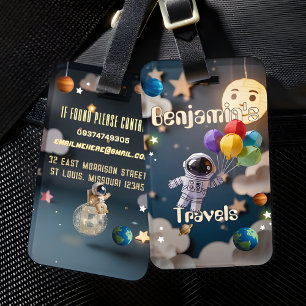 Bagagem Viagem de Espaço Personalizado para Etiqueta de Ba