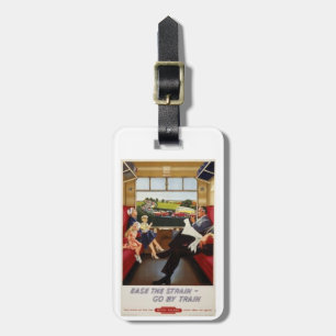 Bagagem Viagem do comboio, Vintage, Etiqueta de bagagens