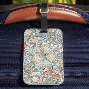 Bagagem William Morris Lily Art Nouveau Etiqueta de Bagage