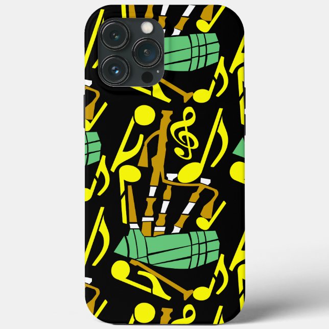 Bagpipe Yellow Music Notes (Verso)