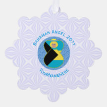 Bahaman Flag Blonde Angel Personalizado