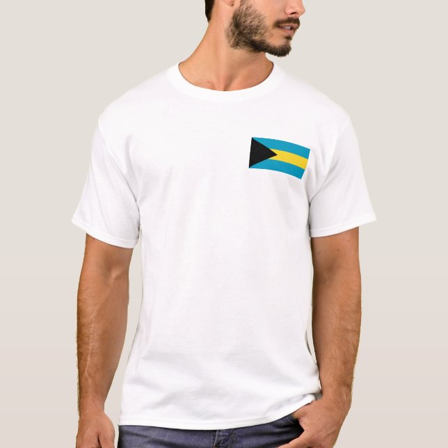 Bahamas embandeiram e traçam o t-shirt (Frente)