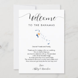 Bahamas Mapa de Boas-vindas Carta Itinerária