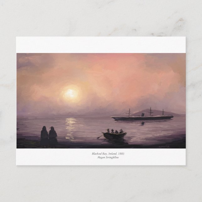 Baía Blacksod, cartão postal de 1883 (Frente)