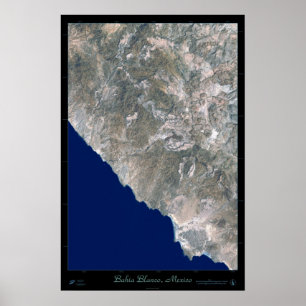 Baía Blanco, poster do satélite de Baja Californ