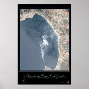 Baía de Monterey, poster do satélite de Califór