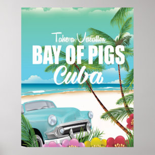 Baía de Porcos, poster de férias na praia em Cuba