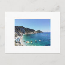 Baía turquesa italiana - cartão postal fotográfico