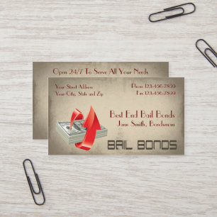 Bail Bonds Bondsmen Cartão de visita