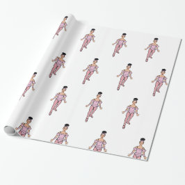 Bailarina 30”x6 pés, Papel de embrulho brilhante #