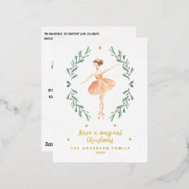bailarina aquarela botânica fofa