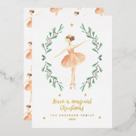 bailarina aquarela fofa botânica