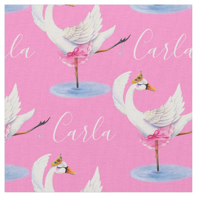 Bailarina de ballet cisne nome tecido rosa (Detalhe)