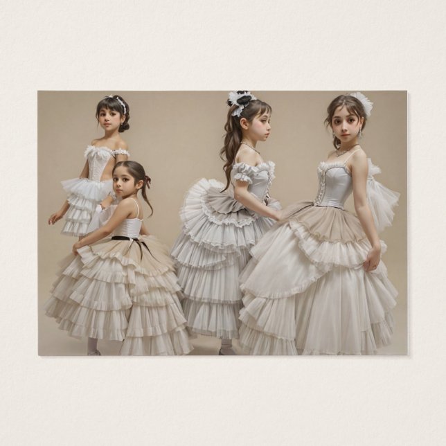 Bailarinas con trajes románticos (Verso)