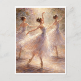 Bailarinas dançando. Cartão postal