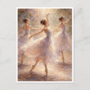 Bailarinas dançando. Cartão postal