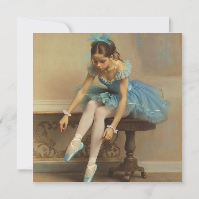 Bailarinas sentadas Tarjeta plana (Verso)