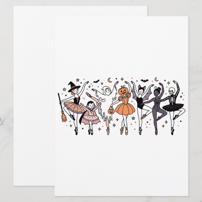 Bailarinos de Ballet de Halloween (Frente/Verso)