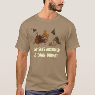 BAIXO-ABAIXO, Funny NZ MUNDIAL MAPA T-Shirt