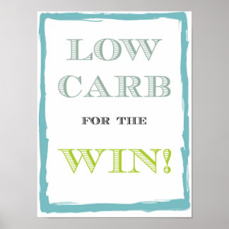 Baixo Carbo Para O Poster Win - 8,5" x 11"