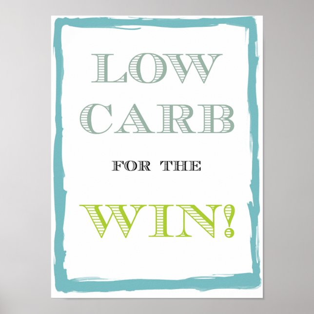 Baixo Carbo Para O Poster Win - 8,5" x 11" (Frente)
