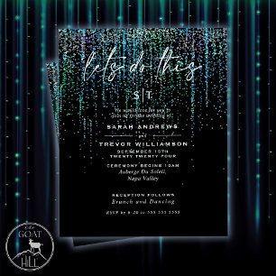 Baixo Orçamento Edgy Teal Glitter Garland