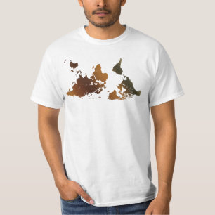 BAIXO PARA BAIXO MUNDO ENGRAÇADO T-Shirt MAPA