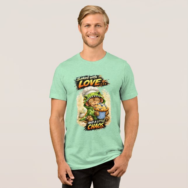 Baked with Love T-Shirt Cute Dino (Frente Completa)