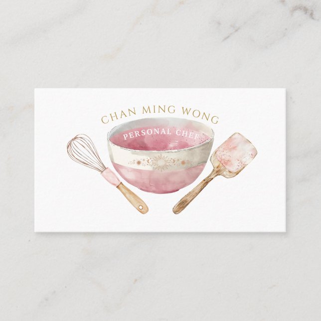 Baker Chef Caterer Cartão de visita (Frente)